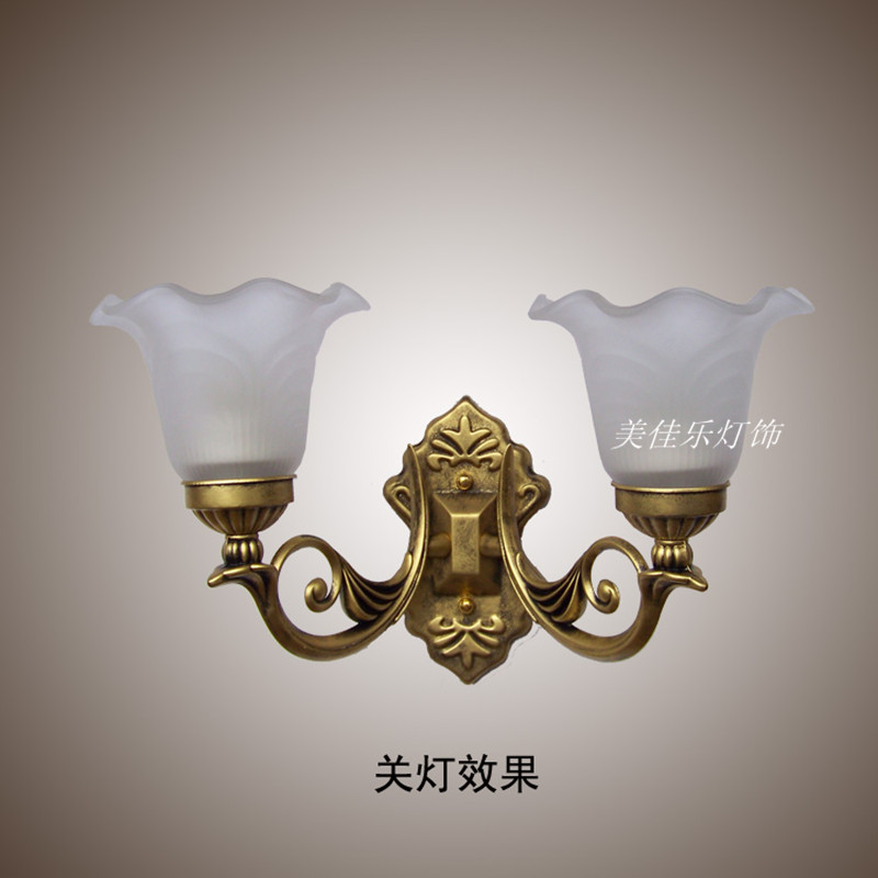 单头铁艺工艺壁灯欧式灯具床头卧室镜前灯田园简约仿古楼梯卫生间
