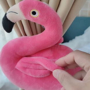 卡通毛绒火烈鸟窗帘绑带乔治的恐龙爱儿童房纱帘绑带装饰点缀