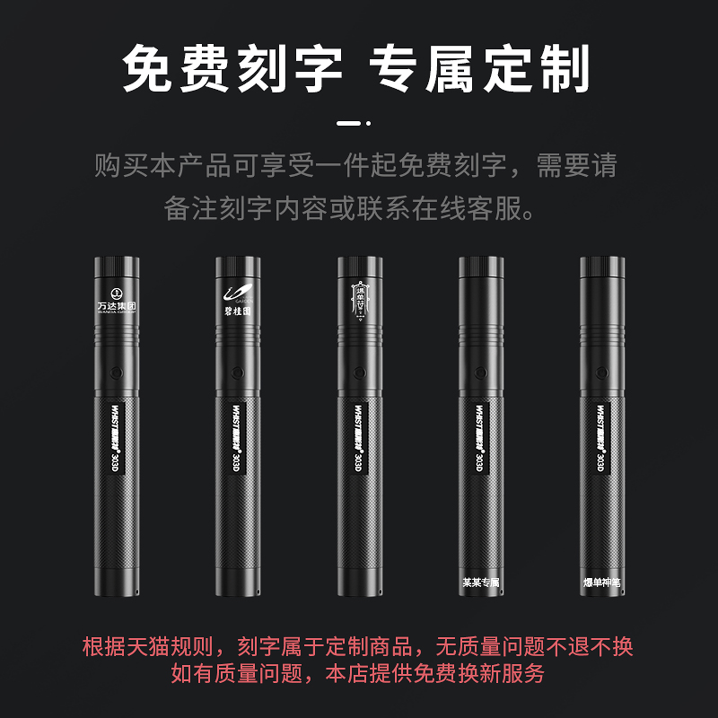 惠斯特303D 大功率激光笔绿光激光手电售楼射笔usb充电强光远射激