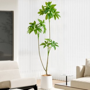 大型仿真绿植大叶伞室内客厅假仿生树落地橱窗装饰