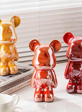 爱心熊摆件客厅网红轻奢高档家居玄关电视柜酒柜乔迁新家装饰品