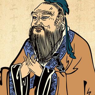 孔子像挂画孔子画像挂图孔夫子挂像教室客厅中堂绢布画卷轴装饰画