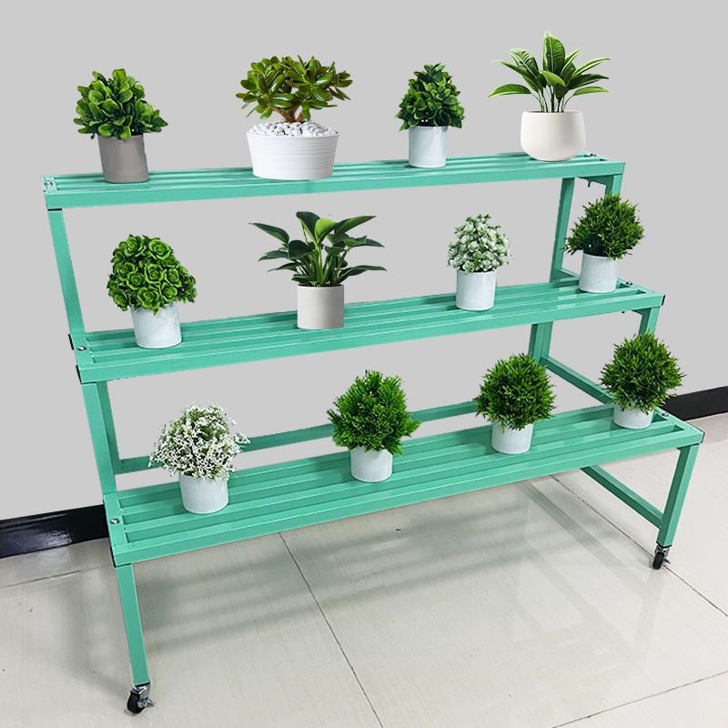 花架多层阶梯形加厚落地式客厅阳台室内户外家用花架子带轮可移动