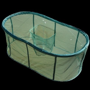 大口径网兜网鱼箱存鱼网笼折叠养鱼网箱暂养笼养殖吊笼鱼护