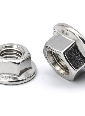 304不锈钢六角法兰螺母盒装外六角法兰螺帽套装跨境法兰母192PCS