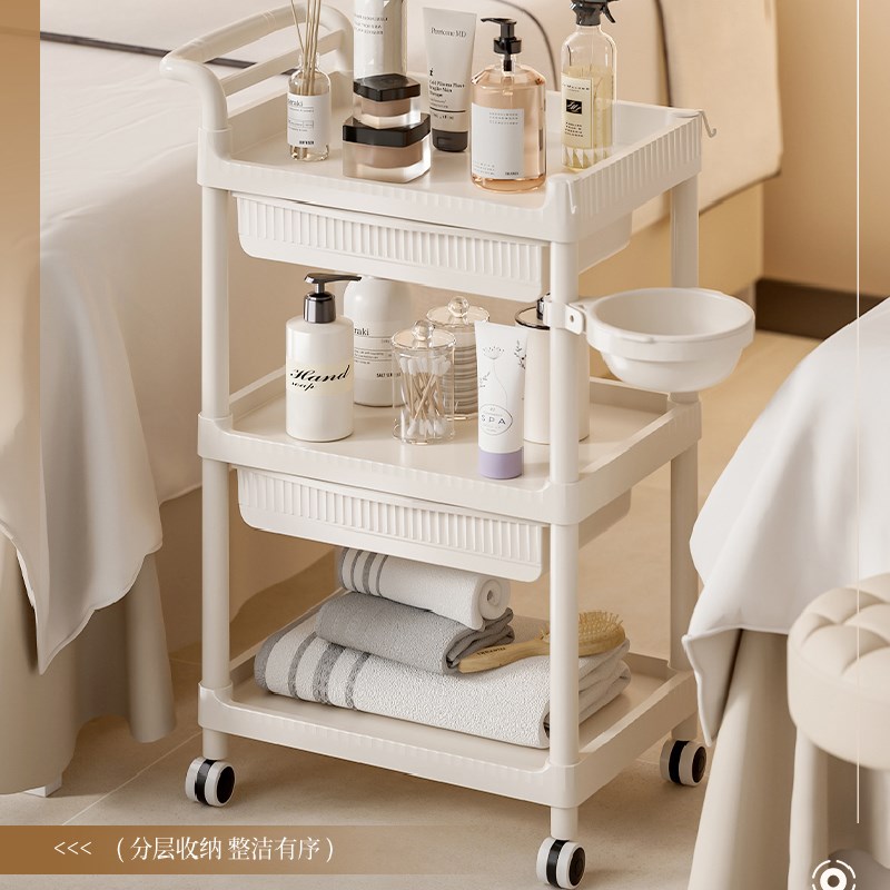 美容院专用小推车皮肤管理移动手推车理发店置物架高级仪器工具车