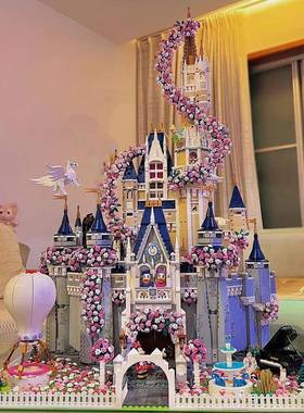 2025新款积木系列迪士公主尼城堡巨大型高难度女孩生日六一礼物
