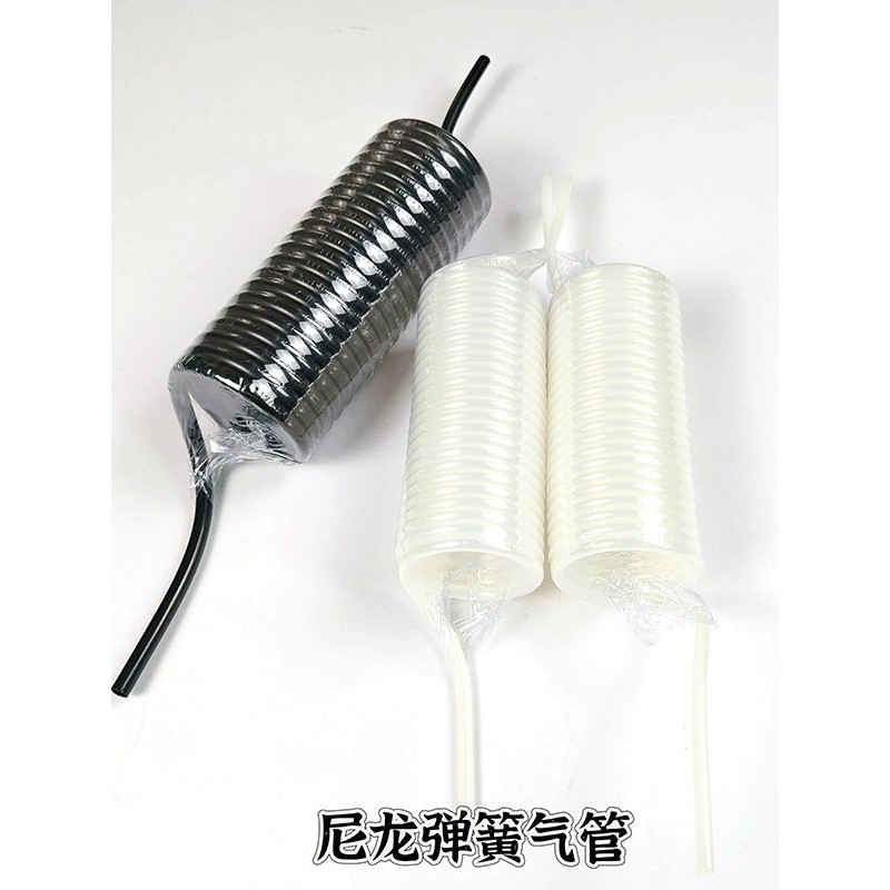 PA尼龙螺旋气管伸缩管弹簧高压气泵螺纹刹车气动管防爆耐高温油管