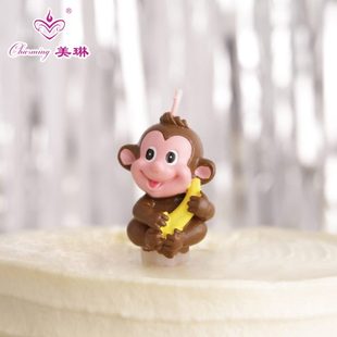 儿童生日派对用品 工艺生肖蜡烛 创意生日蜡烛 猴子小蜡烛礼物
