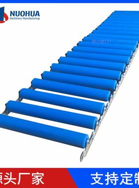 杭州可卷式滚筒输送机树脂滚筒非标地辊线无动力蓝色辊筒传送线