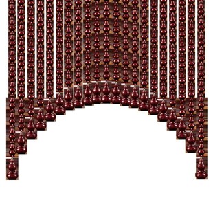 拱形全桃木葫芦门帘珠帘棕红色隔断帘过道卧室卫T生间客厅玄关家