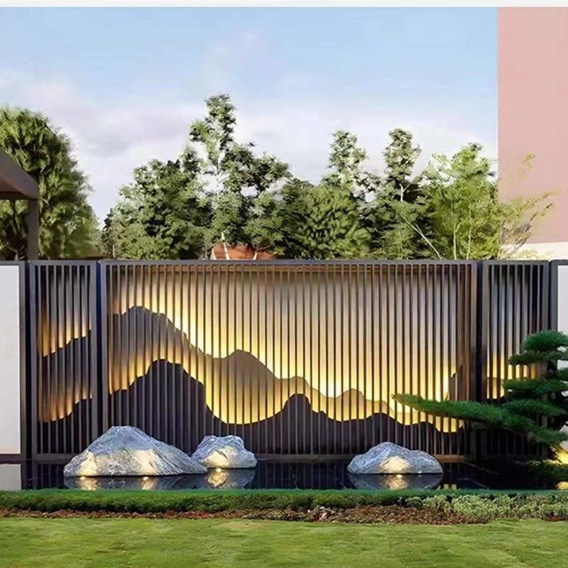 定制山水背景墙屏风售楼部酒店大堂会所别墅园林庭院影壁墙,金属材料及制品,不锈钢制品,淘宝优惠券,粉丝福利购,淘宝优惠卷