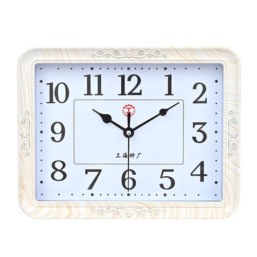 上海座式石英钟客厅台钟桌钟卧室日历时钟挂钟家用温度台式钟表
