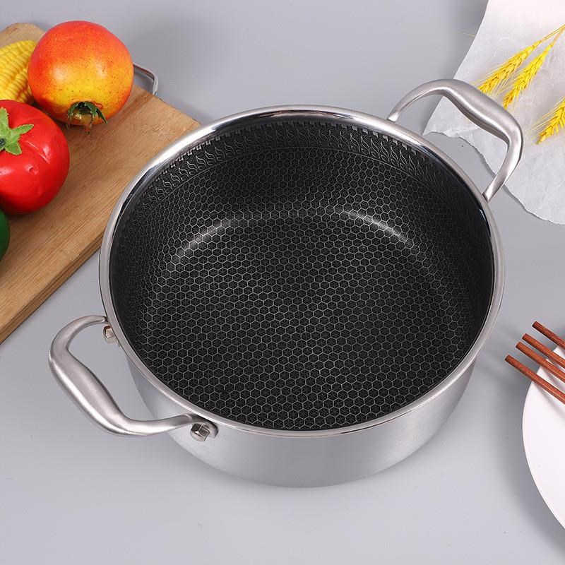 加厚304不锈钢汤锅家用双层蒸锅炖锅电磁炉燃气灶蒸煮锅