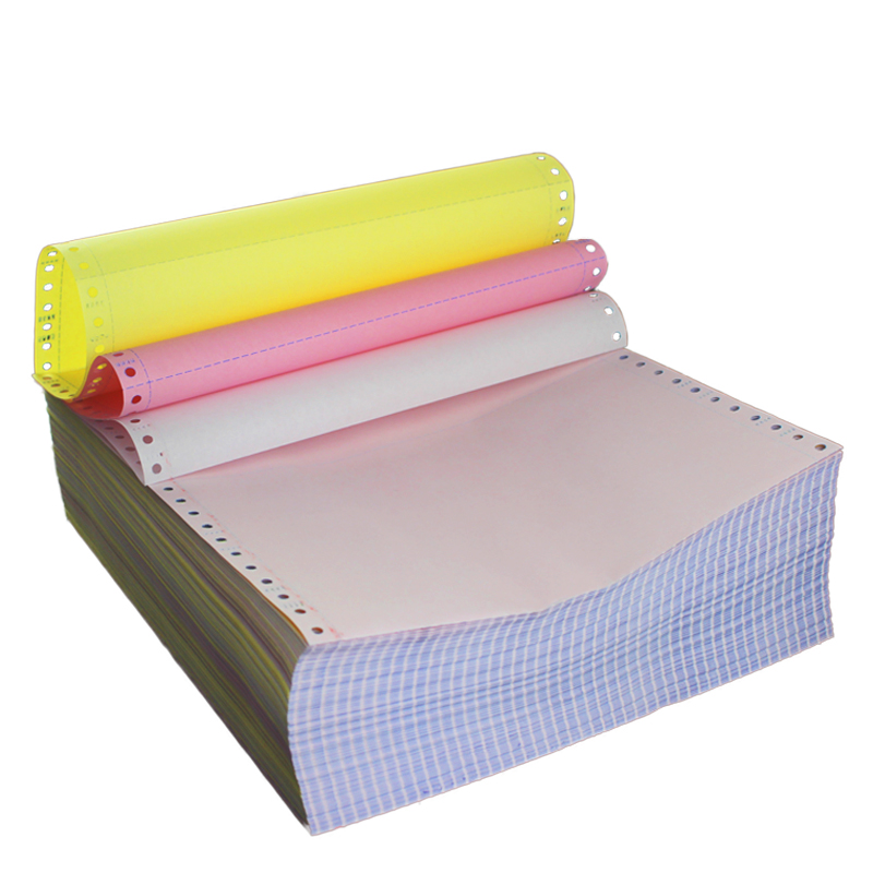 足1页21-联三联针式电脑打印纸连打纸一二三等分凭证纸