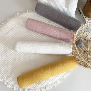 长条抱枕儿童 宝宝侧睡安抚靠枕圆柱枕 纯色长条枕午睡婴儿安抚枕