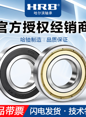 HRB哈尔滨深沟球电机轴承6315 6316 6317 6318 6319 2Z 2RZ高速