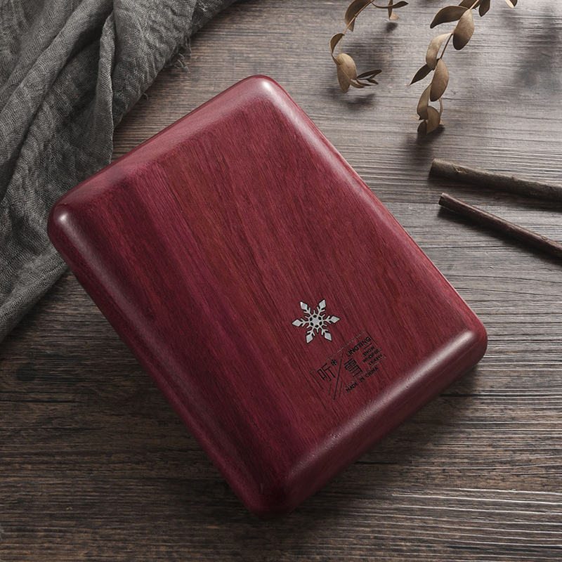 聆听拇指琴卡林巴琴紫芯木34音半音阶听雪初板式手指琴kalimba