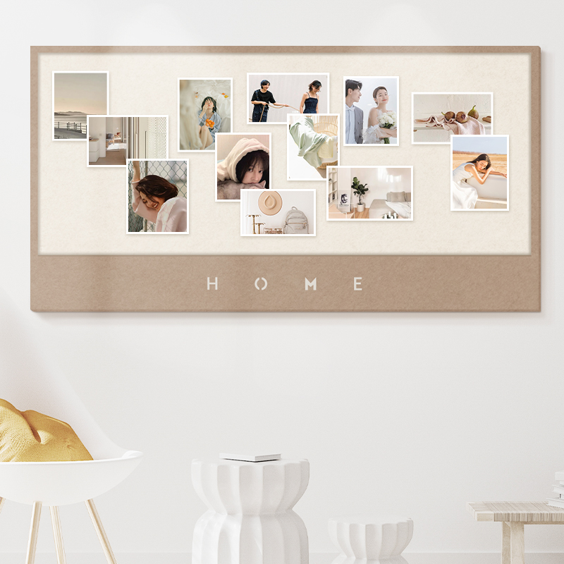 定制软木板照片墙毛毡板in风背景墙板留言板挂墙卧室玄关客厅墙面
