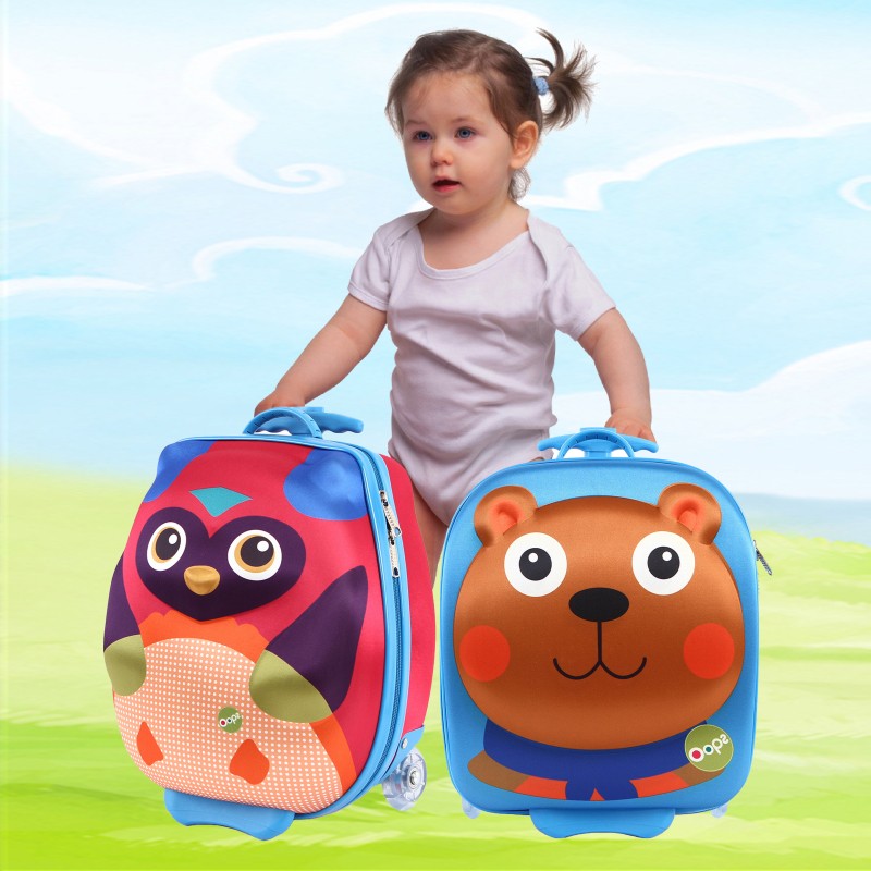 瑞士Ooo儿童拉杆箱宝宝小型卡通行李箱男女孩旅行登机箱