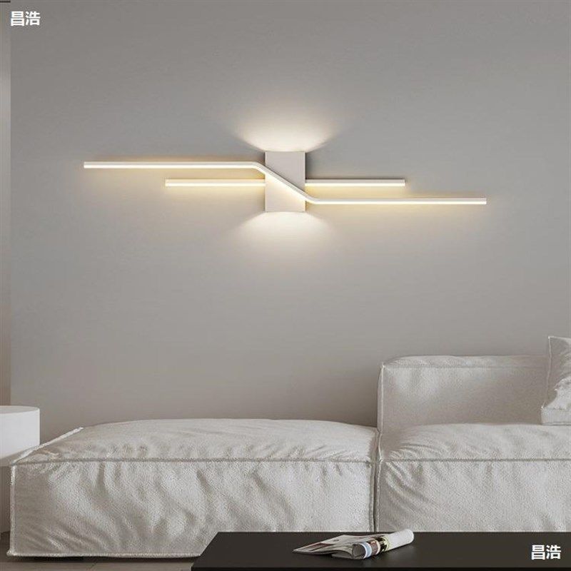 格栅壁灯客厅电视背景墙极简长条灯卧室床头装饰中山灯具楼梯网红