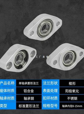 轴承座组件菱形梭形铝合金丝杆光轴固定支撑C-BACNC-BACAC-BACR