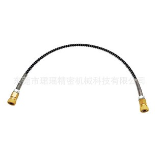 跨境M10 9000psi 1螺纹50cm全弹簧高压管8mm母头过气管软管64mpa