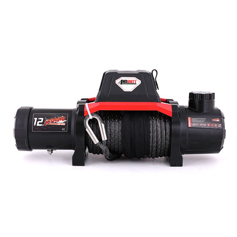 厂家12V 12000磅电动双速绞盘纤维绳车载电动绞盘脱困 winch