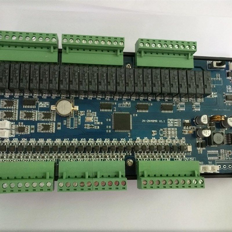 工控板PLC 板国产PLC替代 FX2N-48MR-10AD 2DA板式PLC 4轴带485