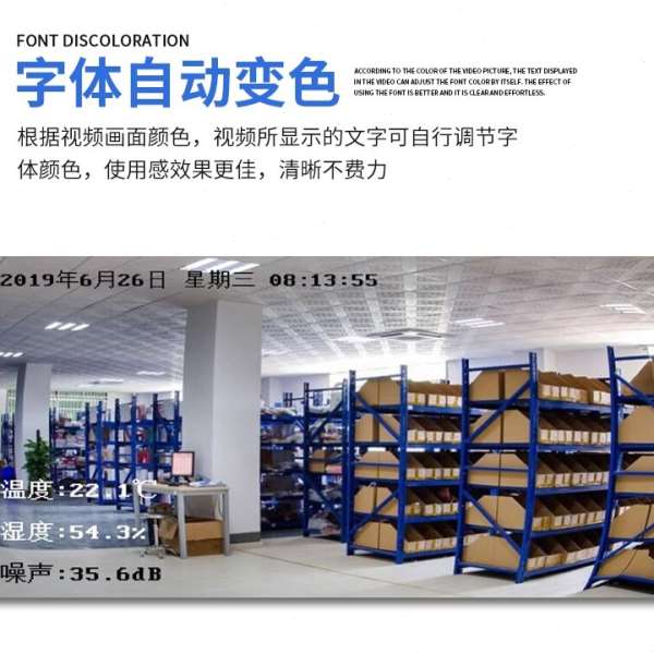 清视频字符叠加器扬尘监测系统网络视频数据叠加温湿度大棚仓库