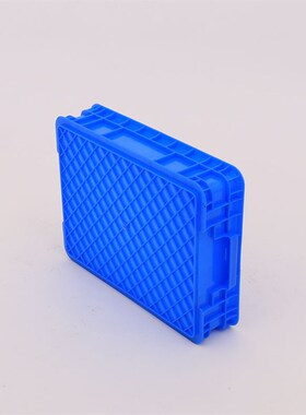 定制400-90蓝色长方形塑料周转箱工业仓储零件盒货架整理周转浅箱