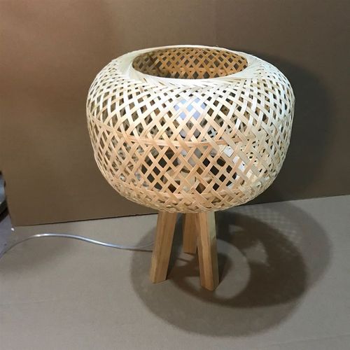 新中式民宿灯笼餐厅卧室网红田园中国风复古饭店竹编小灯笼台灯