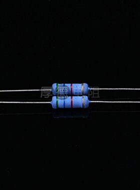 MO3W厂家供应直插式海蓝色氧化膜电阻4色环金属膜电阻器