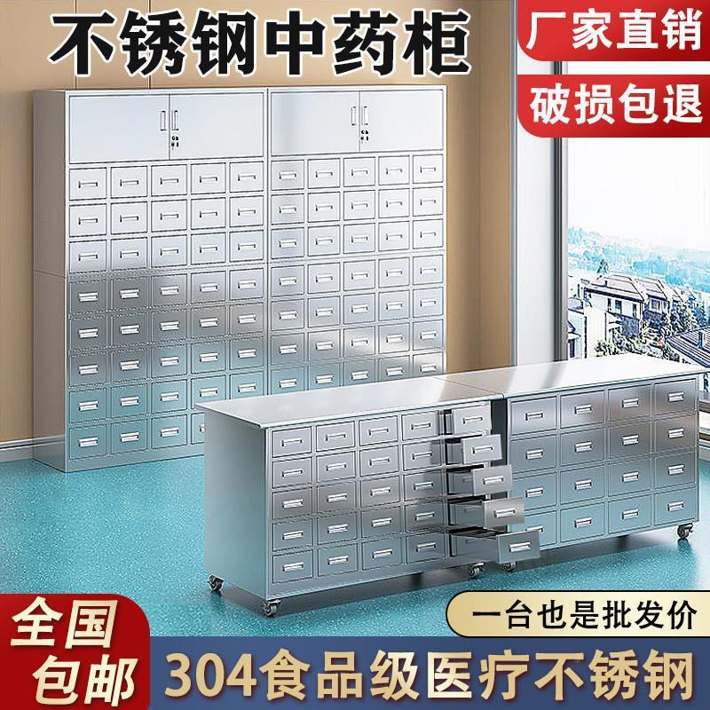 加中药柜厚柜锈钢存DHGD放药材多斗诊所药店不处置台铁皮中医配药图片
