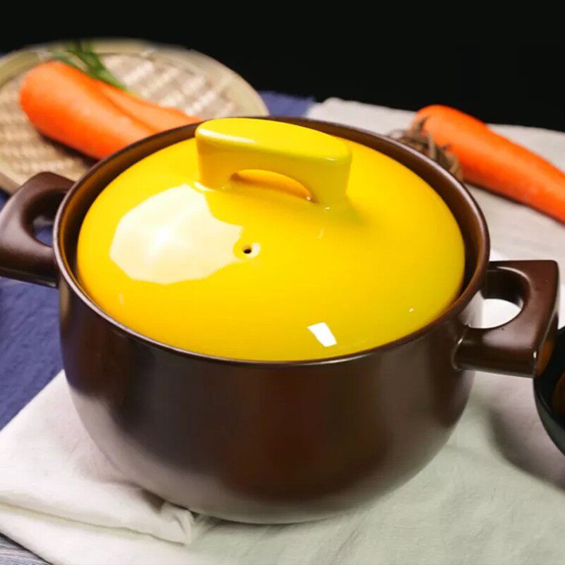 嘉炖新陶养生炖煲砂锅炖锅陶瓷明火耐高温家用燃气大号5L升煲汤锅