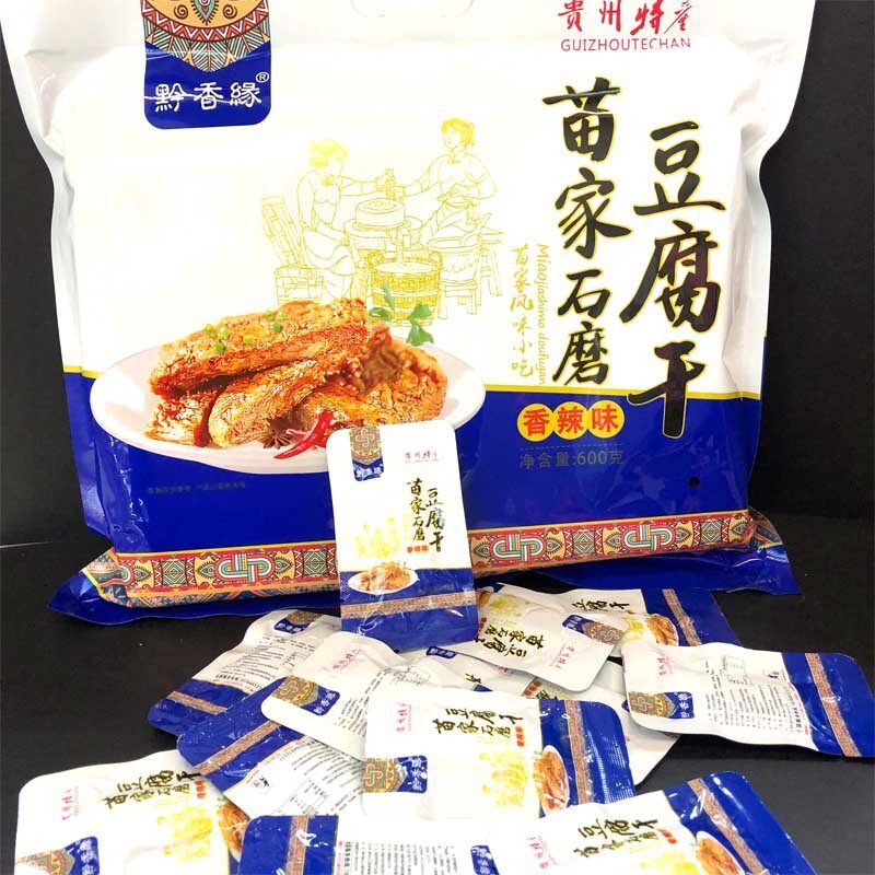 贵州特产黔香缘苗家石磨豆干传统小吃旅游伴手礼零食豆干600g