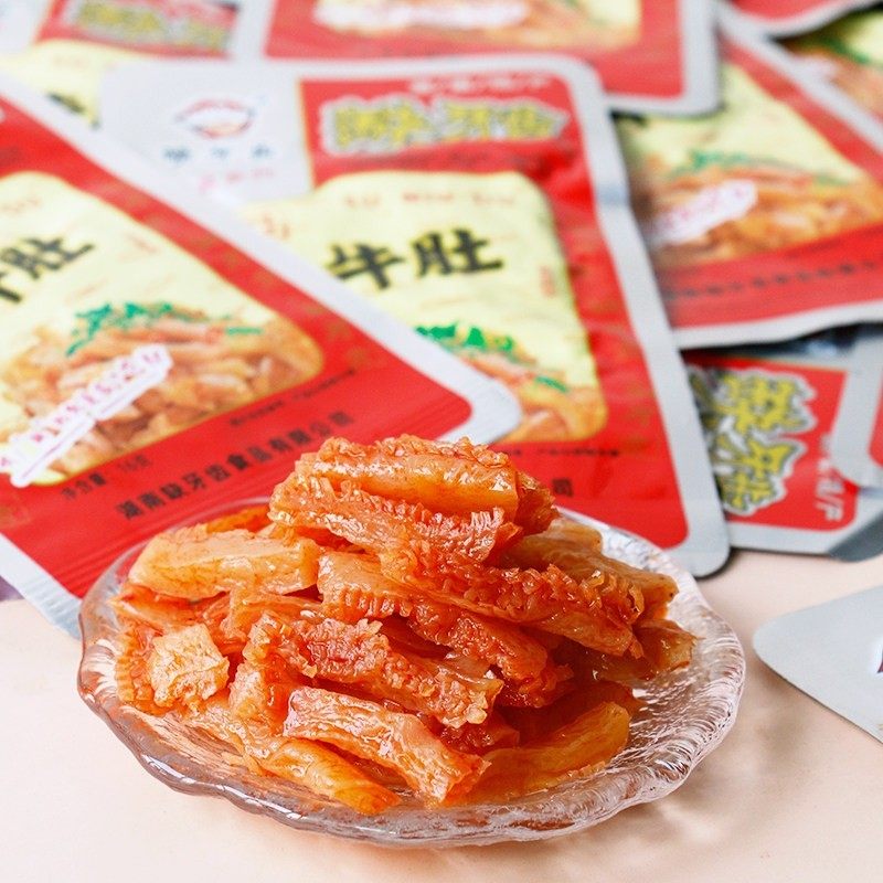 缺牙魔芋干麻辣干湖南特色麻辣素菜毛肚麻辣平江魔芋清爽小吃