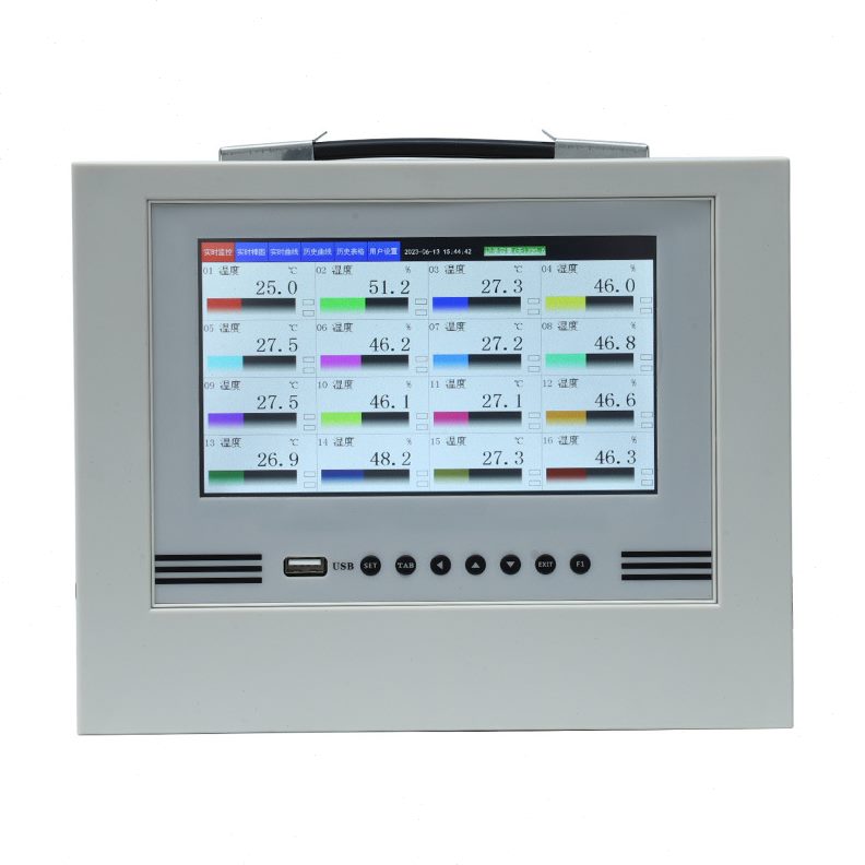 智能多路通道无纸记录仪湿度16路便携式智能数显多路温湿度记录仪