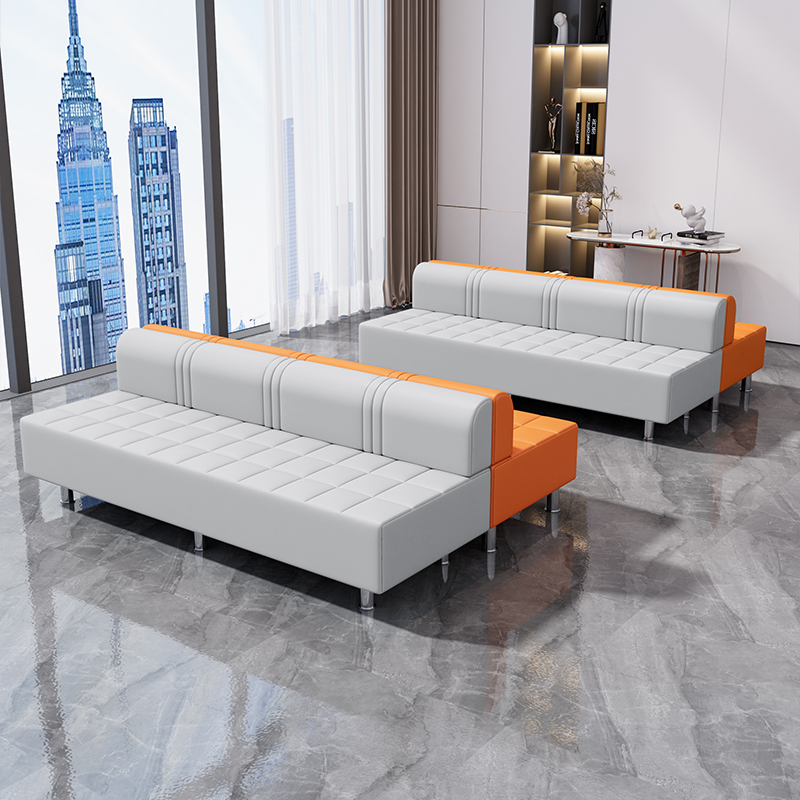 理发店美发店休息区等候椅等待沙发公共休闲家具长条排椅发廊专用