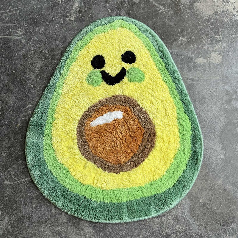 出日单新牛油果家用吸水防滑地垫客厅卧室床边地毯浴室门垫