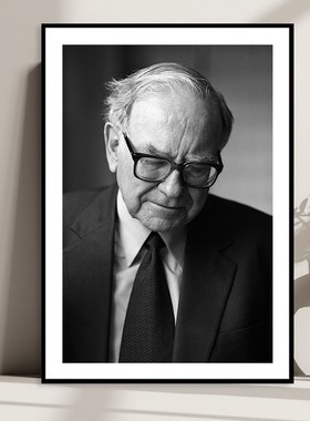 Wen uffe 股神巴菲特 投资家企业家画像办公室励志海报壁画