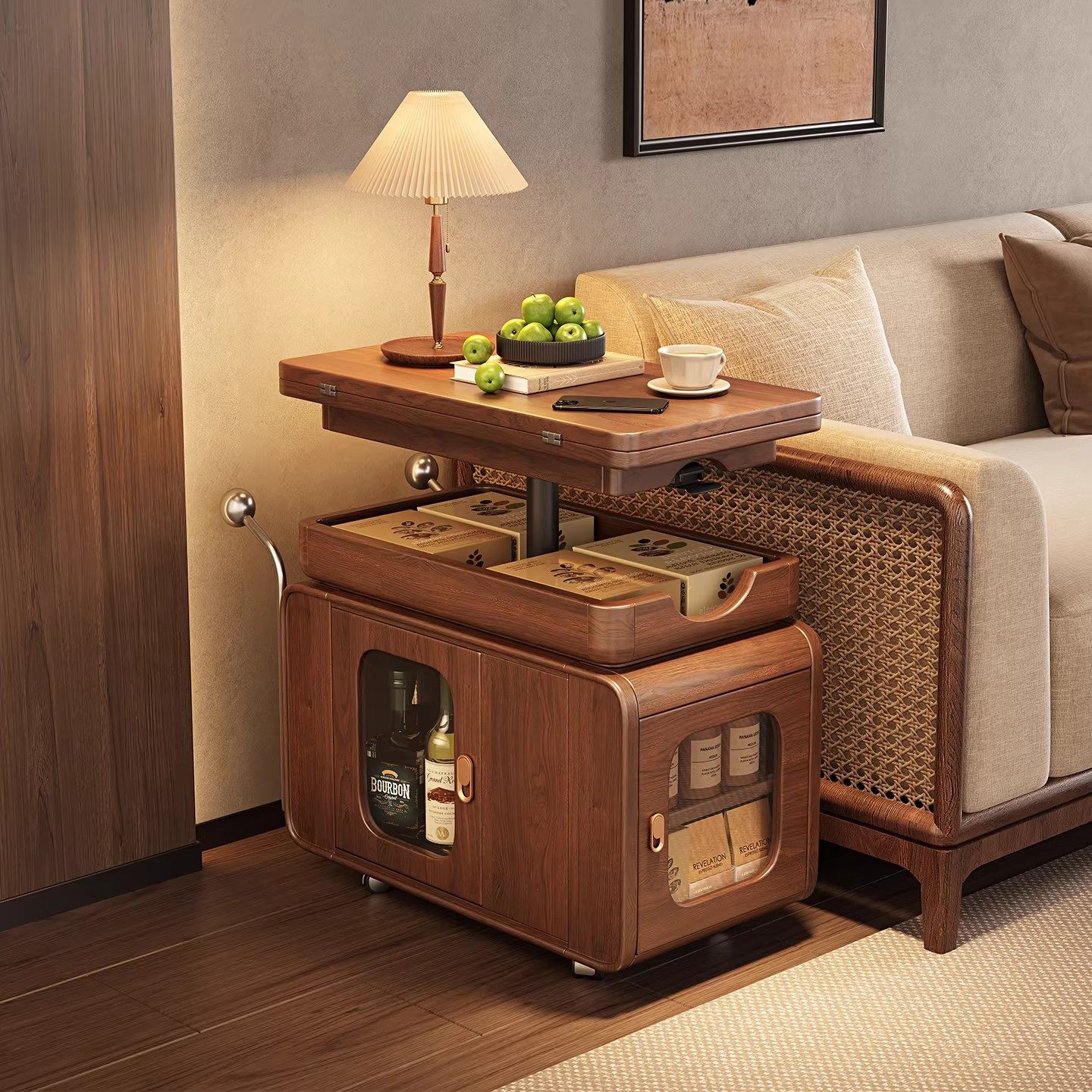 实木边几沙发边柜储物茶几可移动小户型客厅置物架多功能家用收纳,住宅家具,角几/边几,淘宝优惠券,粉丝福利购,淘宝优惠卷