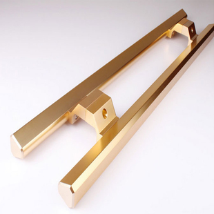 加厚玻璃门把手黑色木门拉手明装肯德基大门铝氧化拉手扶手