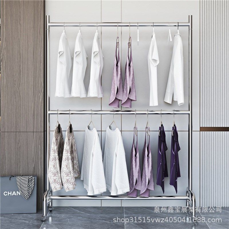 钢制衣架钢管晾衣架落地阳台卧室镀锌家用凉挂晒被晾杆,收纳整理,金属衣架,淘宝优惠券,粉丝福利购,淘宝优惠卷