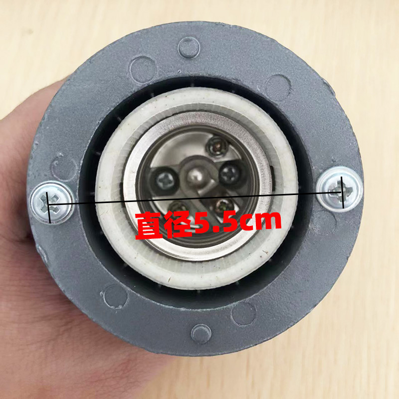 养殖场小三通耐高温陶瓷灯头螺口兽用防水取暖灯头E27灯座铝外壳