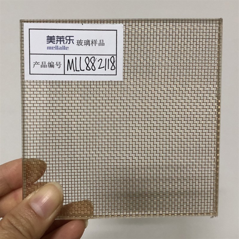 供应艺术夹丝玻璃 夹胶夹金属丝玻璃加工广州