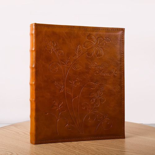 8寸插页相册立体压花PU面相薄6R200张活页影集家庭照片收藏册