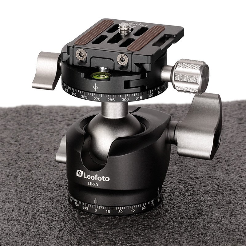 徕图/Leofoto LH-30R,搭配RH-1L全景夹座双全景30mm球体球形云台