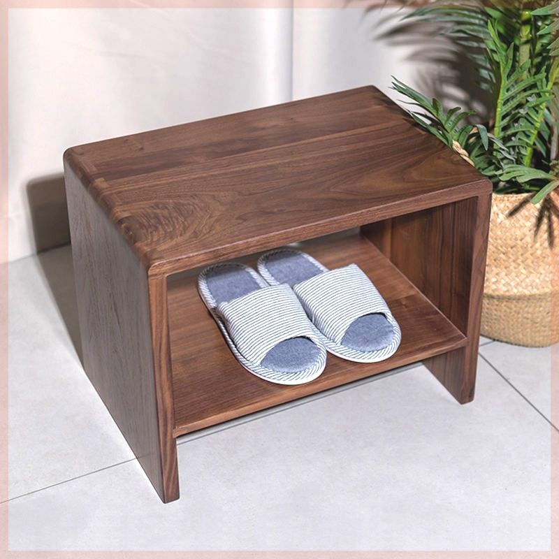 实木入门换鞋凳家用可坐门口穿鞋凳玄关层鞋柜坐凳一体