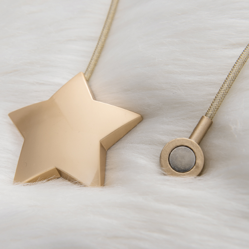 窗帘扣磁铁窗帘绑带一对装星星窗帘系带磁力扣扎束带可爱窗帘配件